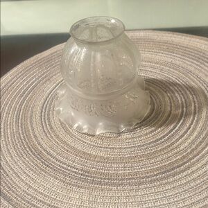 Elegant Frosted Glass Candle Holder